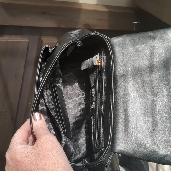 NWT Karl Lagerfeld Lucien Black Lambskin Leather Satchel - Picture 16 of 17